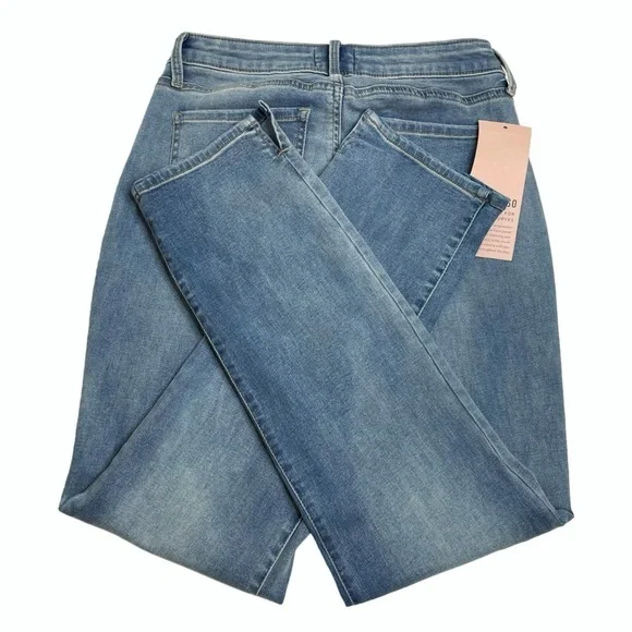 NYDJ Curves 360 Slim Straight Jeans Size 0 Biscayne Blue New - Picture 7 of 8